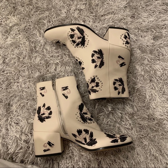NWOT Dolce Vita Floral Leather Ankle Booties - Picture 6 of 10